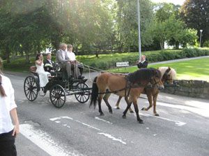 Hadar och Fanér kör för ett bröllop